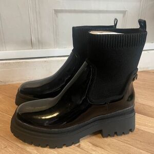 River Island Glossy Black Ankle Boots